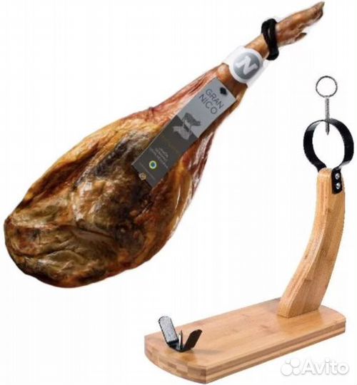 Хамон Serrano Gran Reserva + хамонера Мадрид + нож