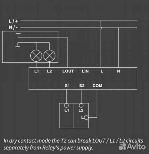 Реле 2 канальное Aqara T2 llkzmk12lm