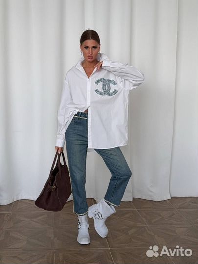 Рубашка женская chanel джинсы