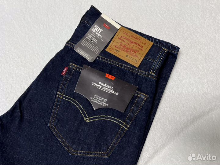 Джинсы Levis 501 прямые селвидж