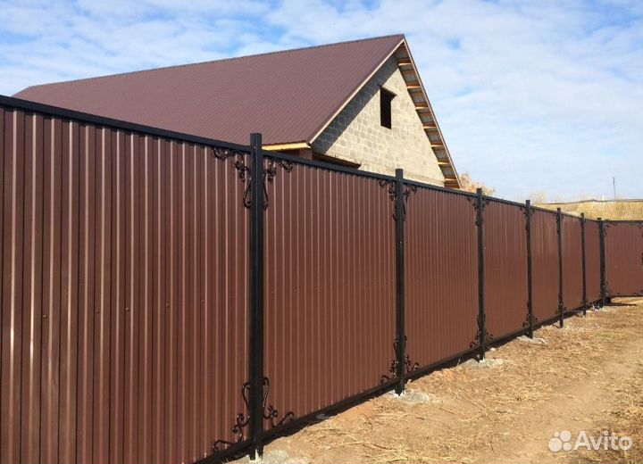 Забор из профлиста качественно под ключ