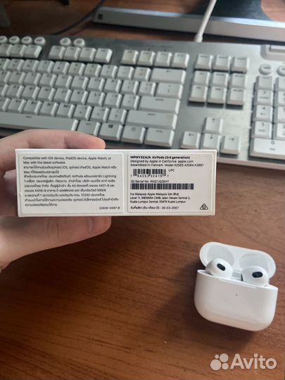 Беспроводные наушники apple airpods 3