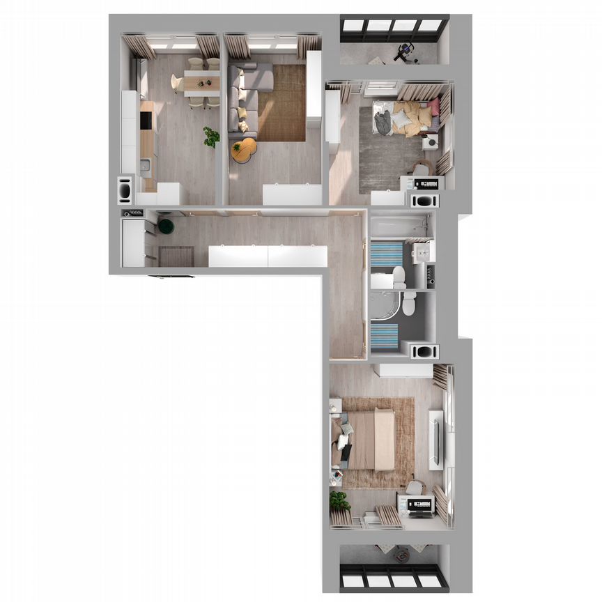3-к. квартира, 74,2 м², 10/27 эт.