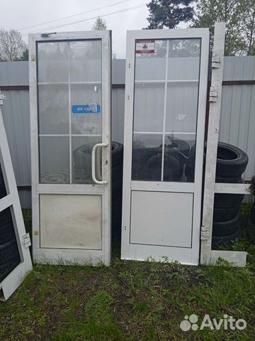 Дверь входная алюминиевая бу