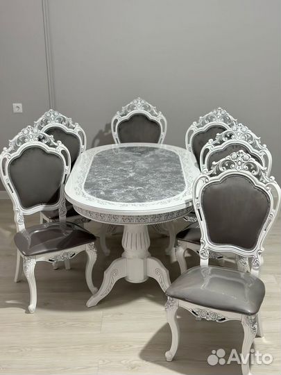 Стол и стулья комплект / кухонный стол Лапка