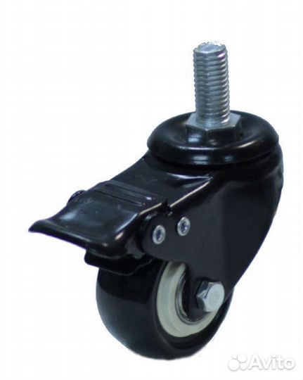 Опора колесная поворотная SCFtb40, d40, черная ре