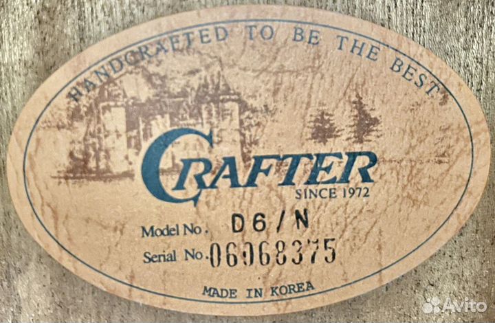 Трансакустическая гитара Crafter D6/N