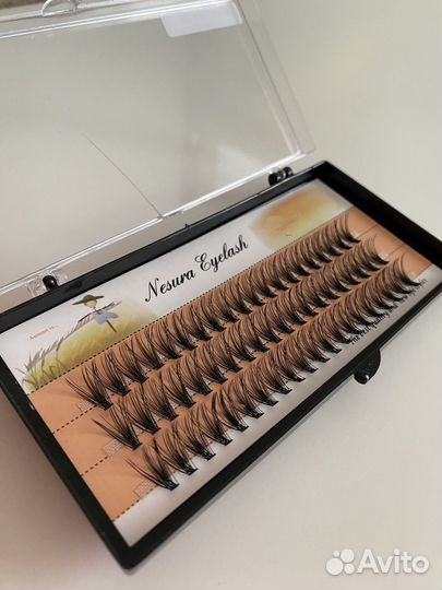 Накладные ресницы пучки для макияжа 20D/изгиб C