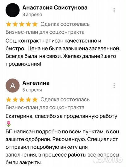 Бизнес- план для соцконтракта