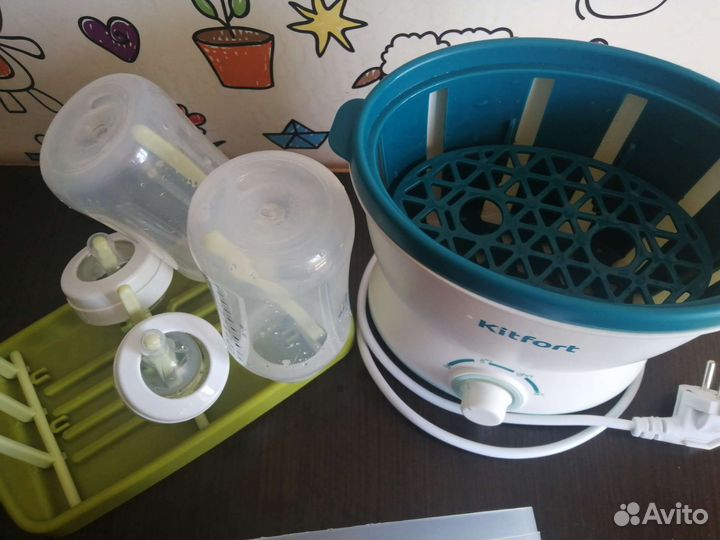Стерилизатор kitfort для 2 бутылочек