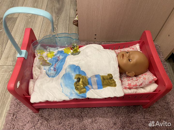 Кровать для кукол, мебель для бэби бон, оригинал