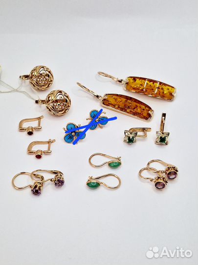 Золотые серьги СССР