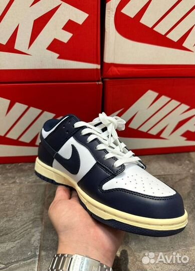 Кроссовки Nike dunk low vintage navy c доставкой