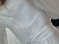 Платье (свадебное/венчальное), в подарок платок