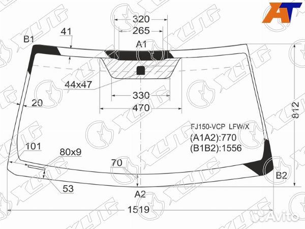 Стекло лобовое toyota land cruiser prado
