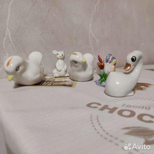 Птицы фигурки фарфор СССР статуэтка
