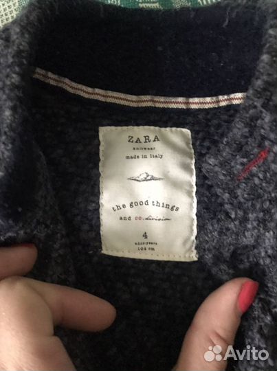 Вязаная кофта для мальчика zara 98