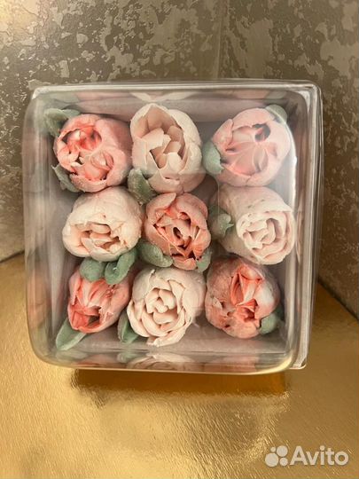 Зефирные цветы/ тюльпаны из зефира в коробке