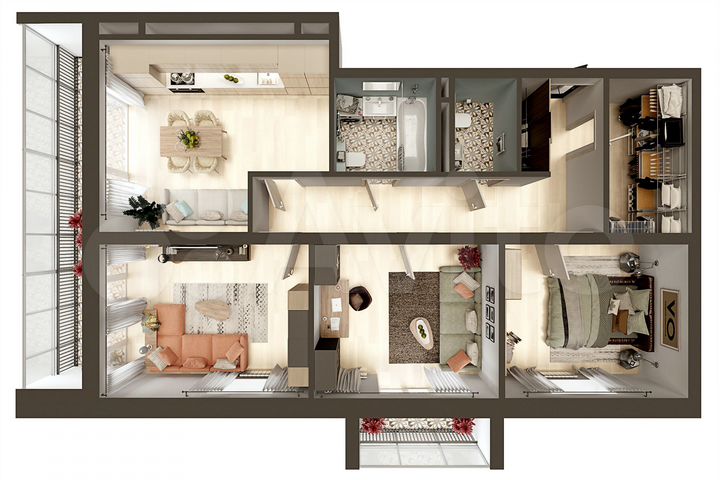 3-к. квартира, 88 м², 4/5 эт.