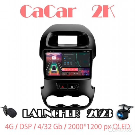 Магнитола CaCar 2К Ford Ranger 3 (4/32/Qled/DSP/4G