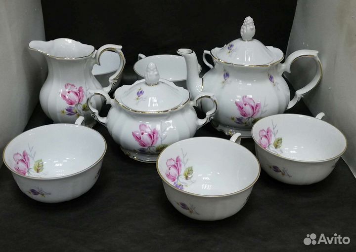 Фарфоровый сервиз Роза, Roschutz, ГДР, 60гг