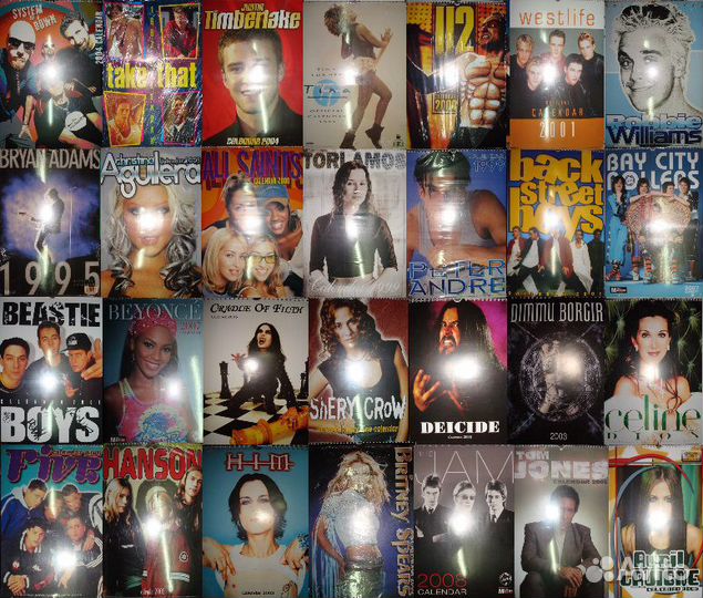 Английские настенные календари звёзд кино и музыки