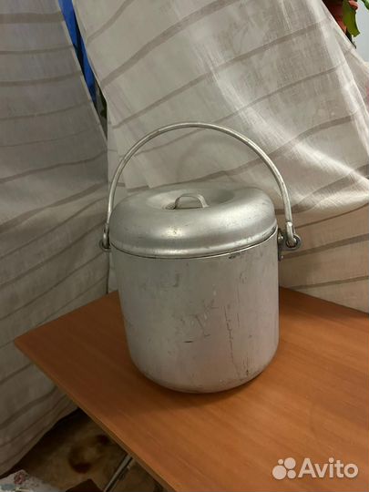 Кастрюля (котелок) алюминиевая походная 10л СССР