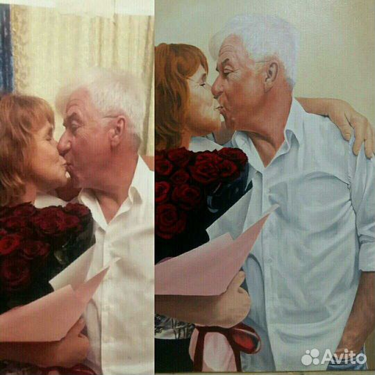 Портрет по фото, Роспись стен