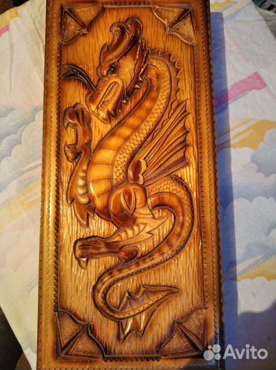 Нарды ручной работы, деревянные б/у 55 на 25 см