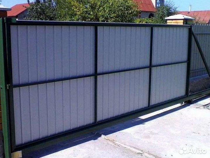 Ворота откатные, заборы, рассрочка, кредит