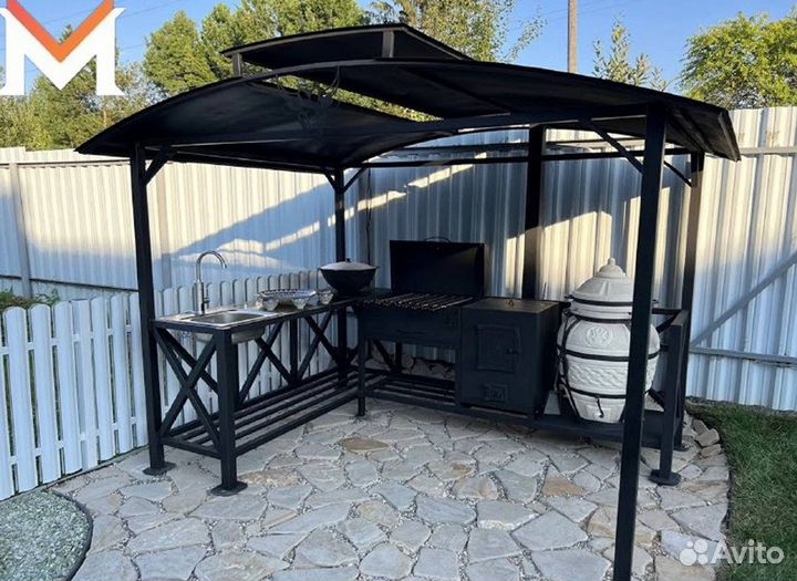 Мангал с крышей