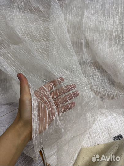 Тюль бу белая