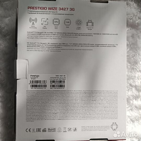 Планшет prestigio Wize 3427 3G