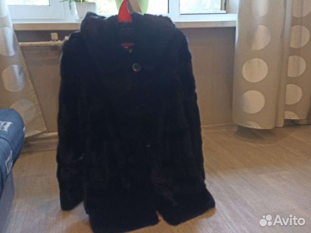 Шуба xs s норковая цвет black llama