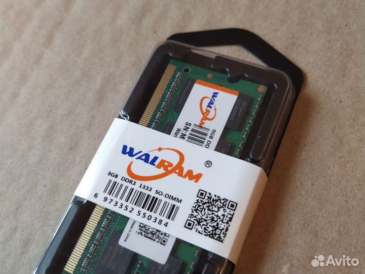 8Gb память ноутбука (DDR3 PC3 10600S 1333MHz)