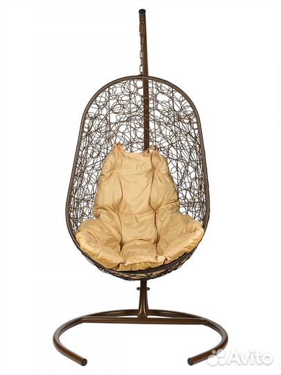 Кресло подвесное Easy brown, коричневая подушка