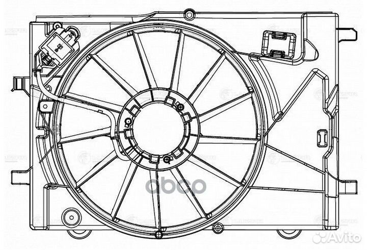 Кожух вентилятора GM aveo T300/mokka 11- охлажд