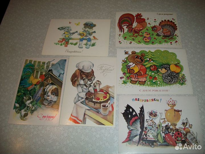 Открытки СССР чистые Четвериков Манилова Ясюкевич