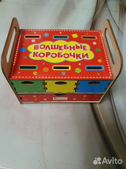 Сортер для малышей,Монтессори Весёлая шкатулка