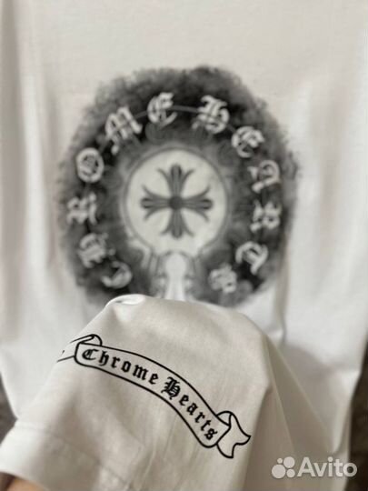 Chrome hearts футболка белая