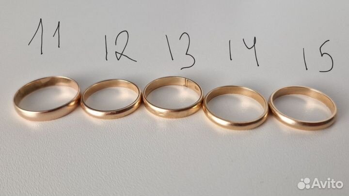 Золотые обручальные кольца 583, 585 желтое красное