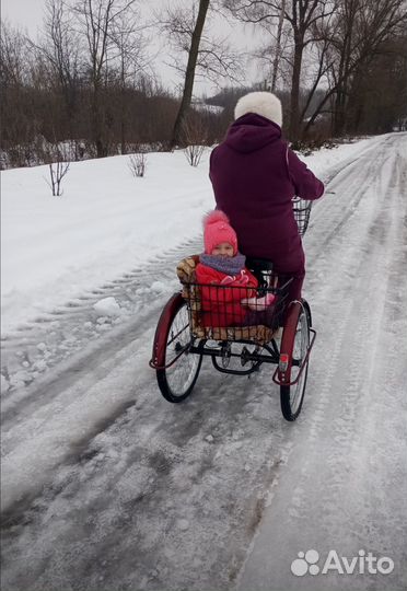Электровелосипед трехколесный для взрослых