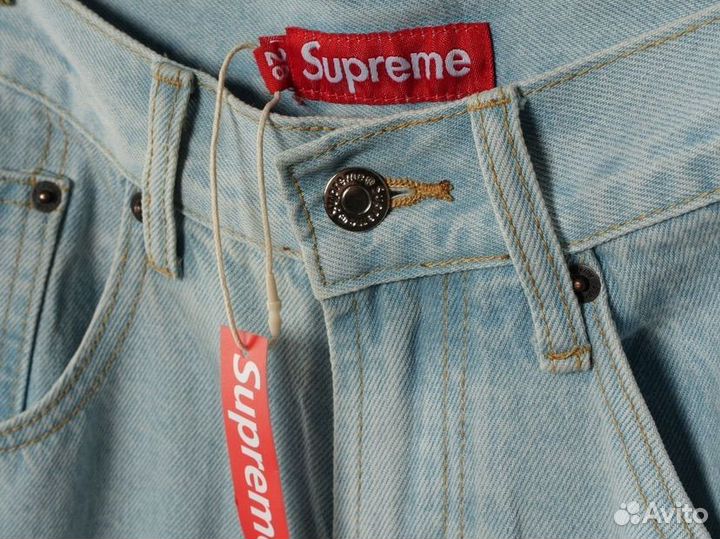 Джинсовые шорты supreme