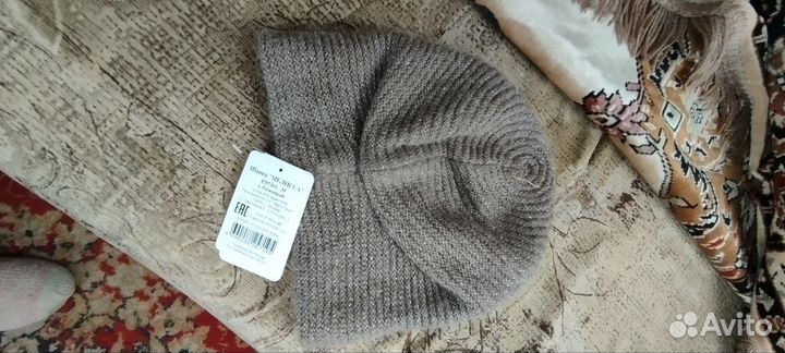 Шапка норковая женская вязаная