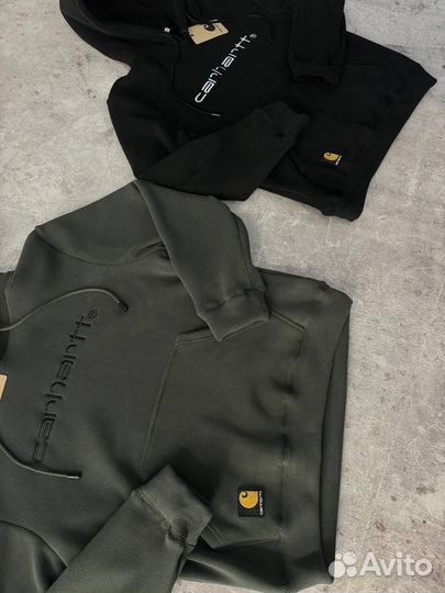 Толстовка Carhartt черная люкс мужская