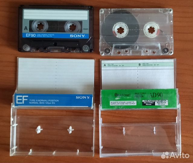 Аудиокассеты Sony EF90, Brasonic AD90