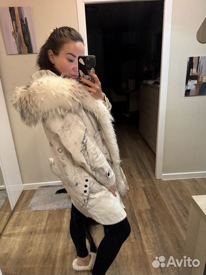 Парка зимняя с натуральным мехом
