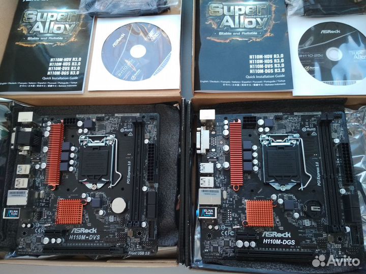 Новые ASRock H110M-DVS + CPU Intel Pentium G4560