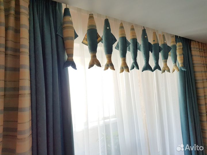 Шторы, портьеры с рыбками