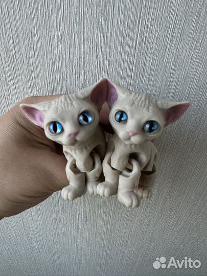 Котенок сфинкс 3d, игрушка 3Д печать